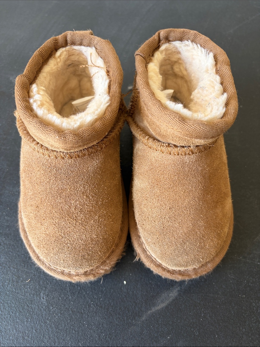 UGG Tan Infant Slip-On Shearling Boots